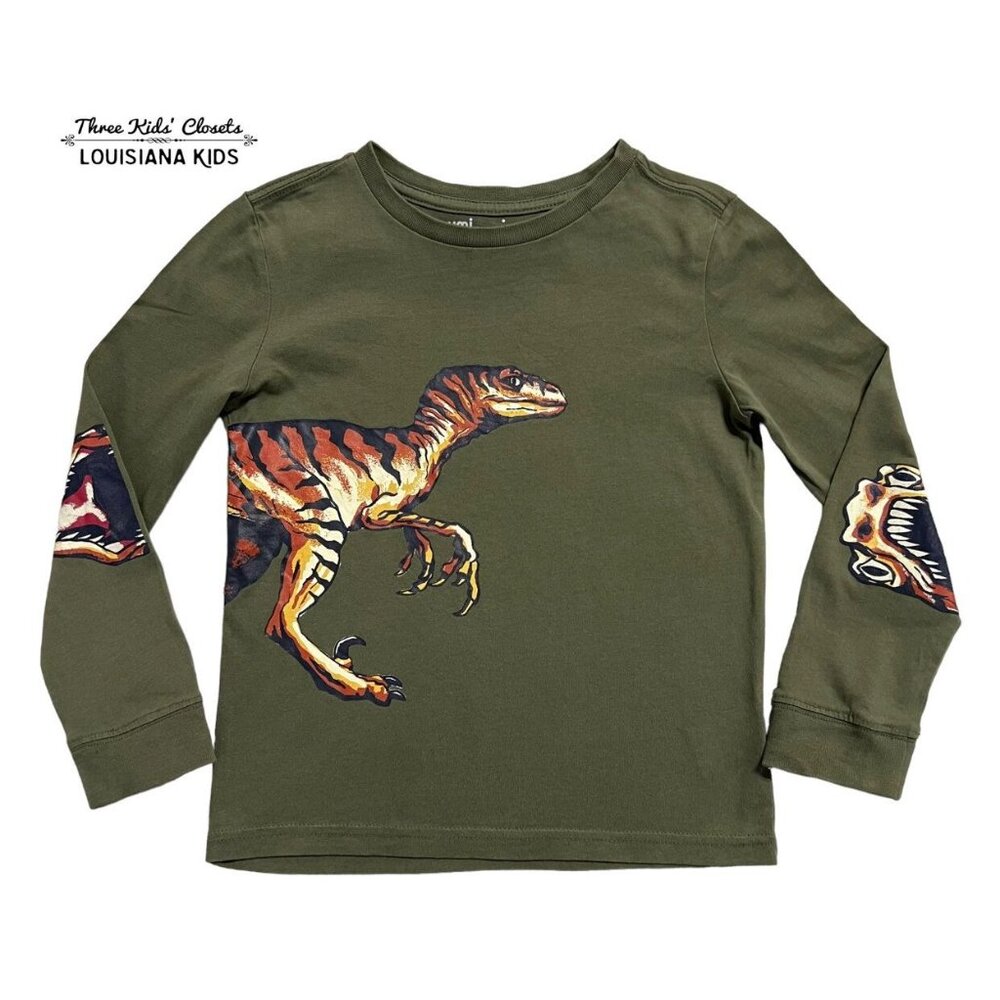 Rumi + Ryder XS (4-5Y) Green Dinosaur Shirt
